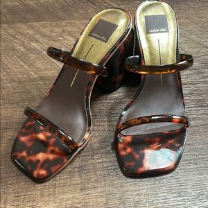 Dolce Vita Noles Tortoise Block Heels size 8.5, barely worn!